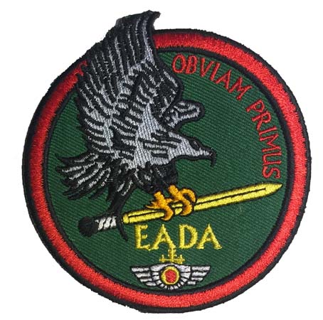 Escudo bordado "Obviam Primus" EADA Zaragoza Verde